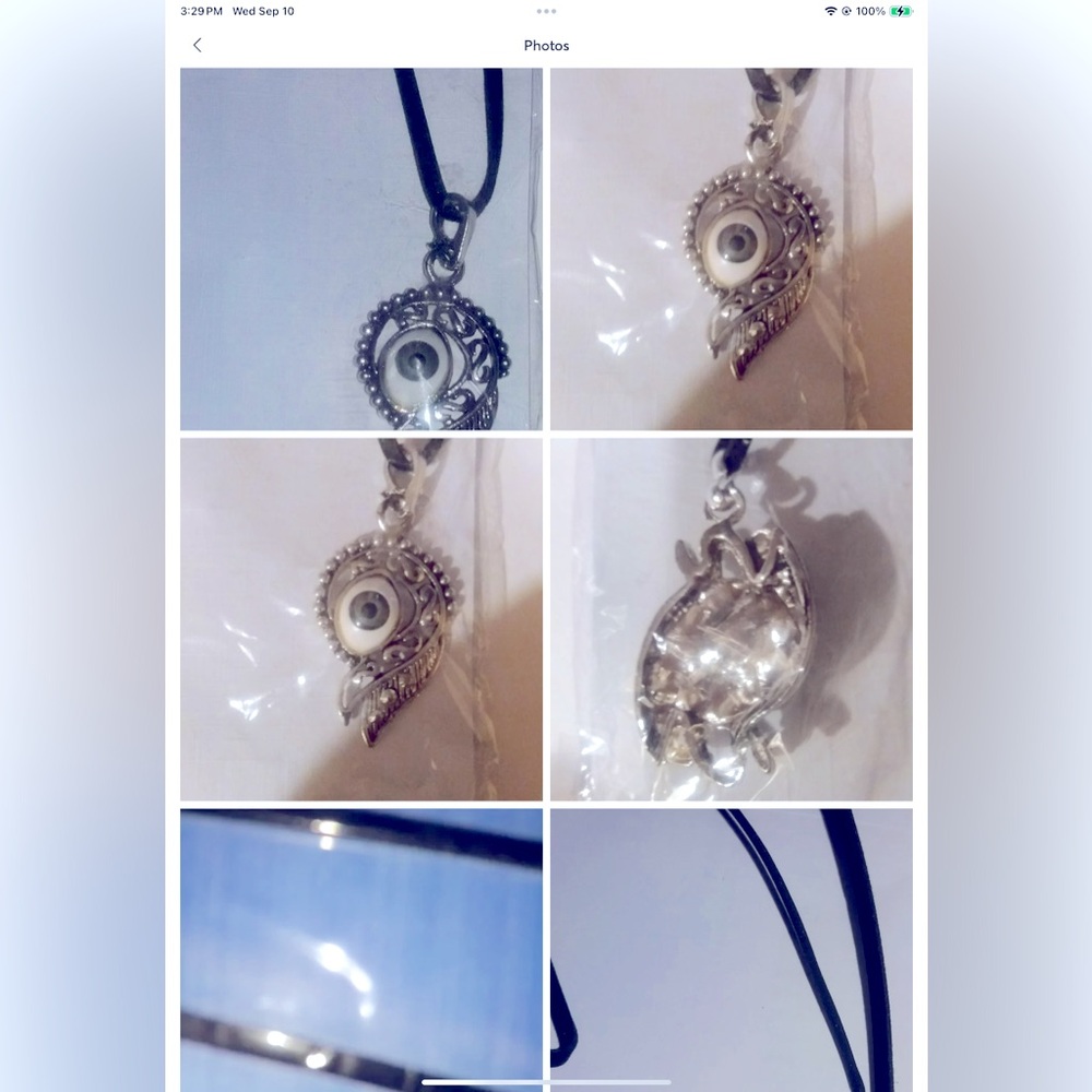 Greek Evil Eye Suede Necklace lt501-8gry
 
Silver Pendant Necklace new vintage